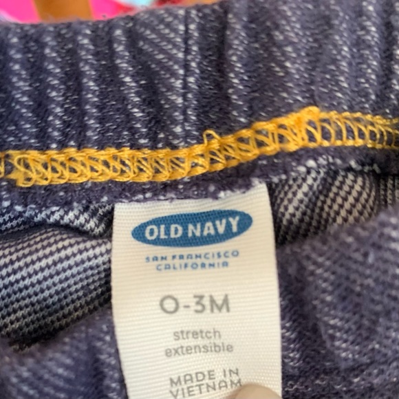 🌟3/$15🌟 Old Navy Blue Ruffle Jeggings Baby Girl Sz 0-3 M - Picture 5 of 6